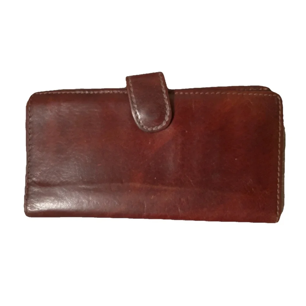 VTG‎ Gary's Leather Made In The USA Bifold Wallet Leather Minimalist Card Holder